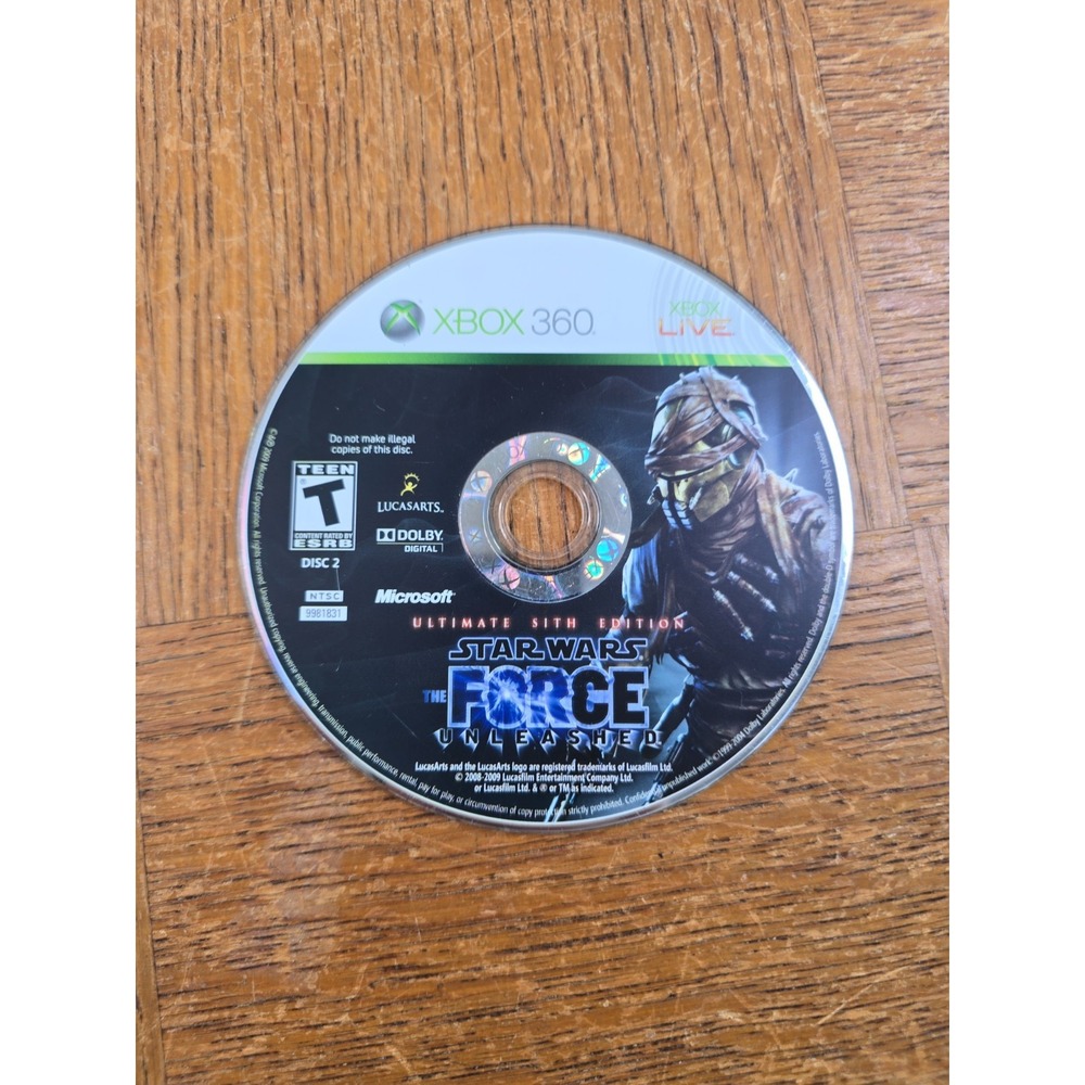 Star Wars: The Force Unleashed - Ultimate Sith Edition - Xbox 360 - Disc 2 Only